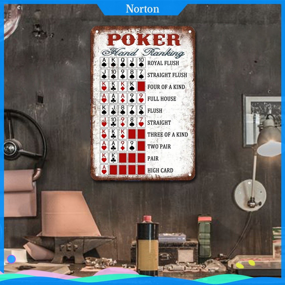 ❦HW Texas Poker Vintage โลหะดีบุกป้ายโลหะดีบุก Wall Art สําหรับ Home Club Cafe Office Man Cave โลหะป