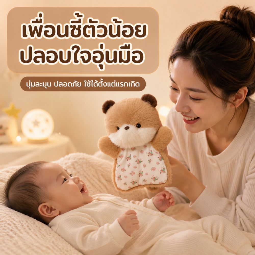 ตุ๊กตาคลายกังวลรูปแบบใหม่ สอดไส้เม็ดบีดกรุบกรอบเพิ่มสัมผัสของเล่นตุ๊กตาขนฟูคลายเครียดตุ๊กตาของเล่นนุ่มๆ
