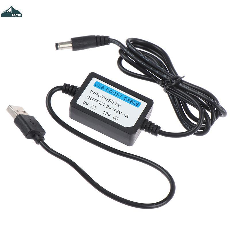 สายชาร์จ USB DC 2.1x5.5มม. 5V ถึง DC 9V/12V สายเพิ่ม1A