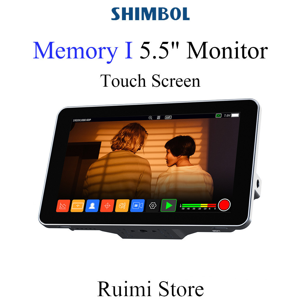 Shimbol Memory I 5.5" 3D LUT เครื่องบันทึกหน้าจอสัมผัสบนกล้อง Field Monitor 2000Nit Daylight ดู IPS 