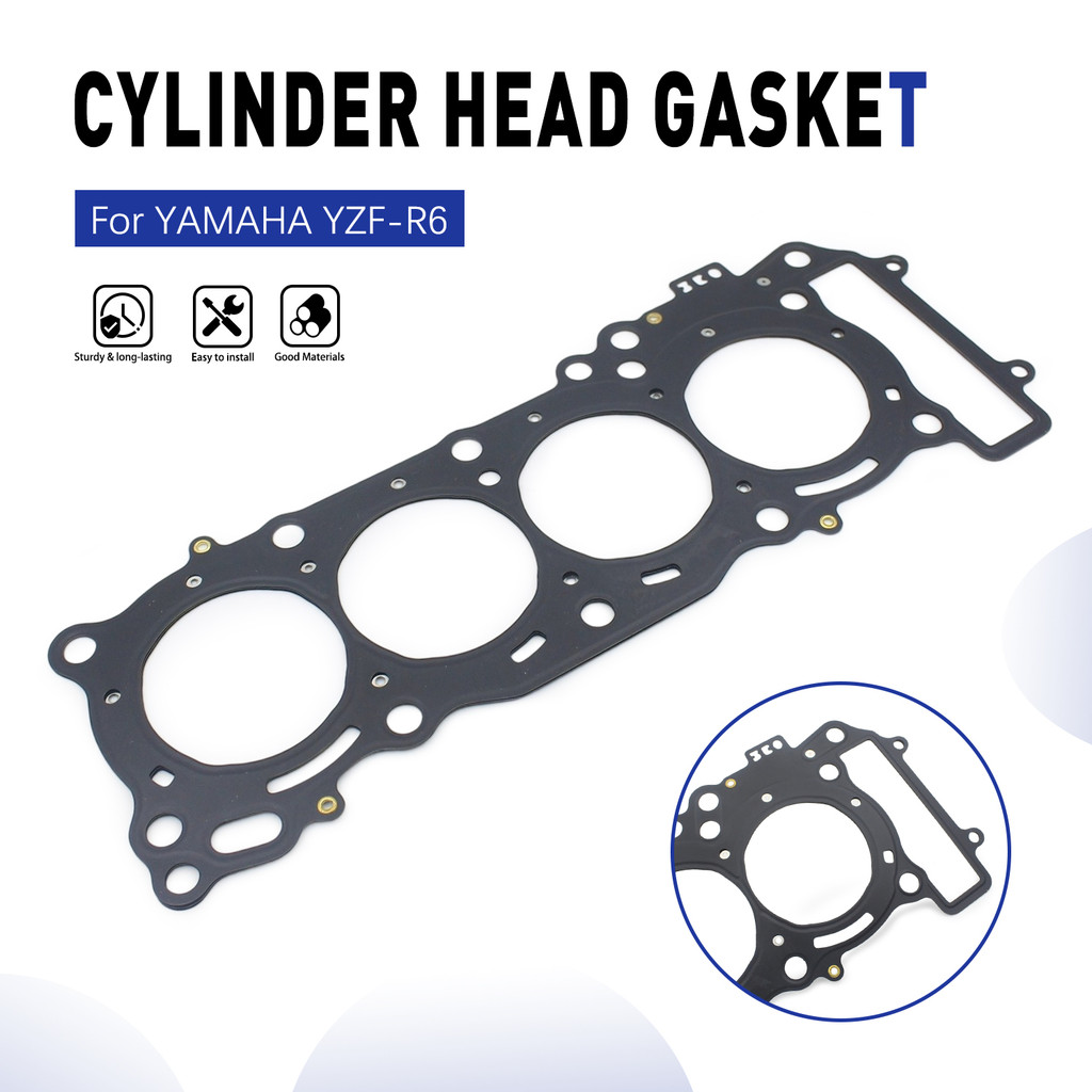 ปะเก็นฝาสูบรถจักรยานยนต์สําหรับ YAMAHA YZF-R6 YZFR6 R6 2006 - 2020 OEM:2C0-111801-011