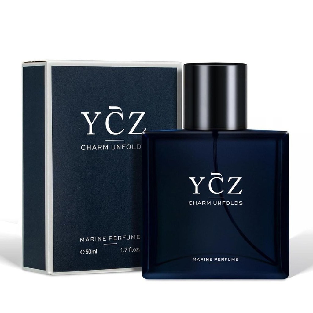 YCZ Charm Unfolds Perfume Ocean Mens Perfume Fresh Deep Blue Bottle Gift