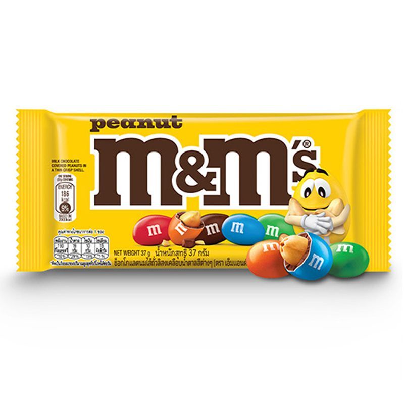 เอ็มแอนด์เอ็ม ช็อกโกแลตผสมถั่ว 37กรัม M&M Peanut Chocolate 37g.