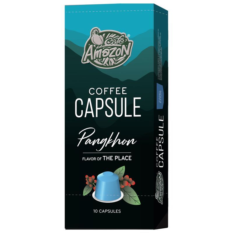 คาเฟ่อเมซอนกาแฟแคปซูลปางขอนกาแฟแท้คั่วบด แพค 10แคปซูล 50กรัม Cafe Amazon Coffee Capsule Pangkhon Pac