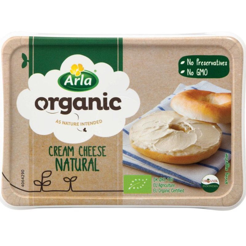 อาร์ลาออร์แกนิคครีมชีส 150กรัม Arla Organic Cream Cheese Natural 150g.