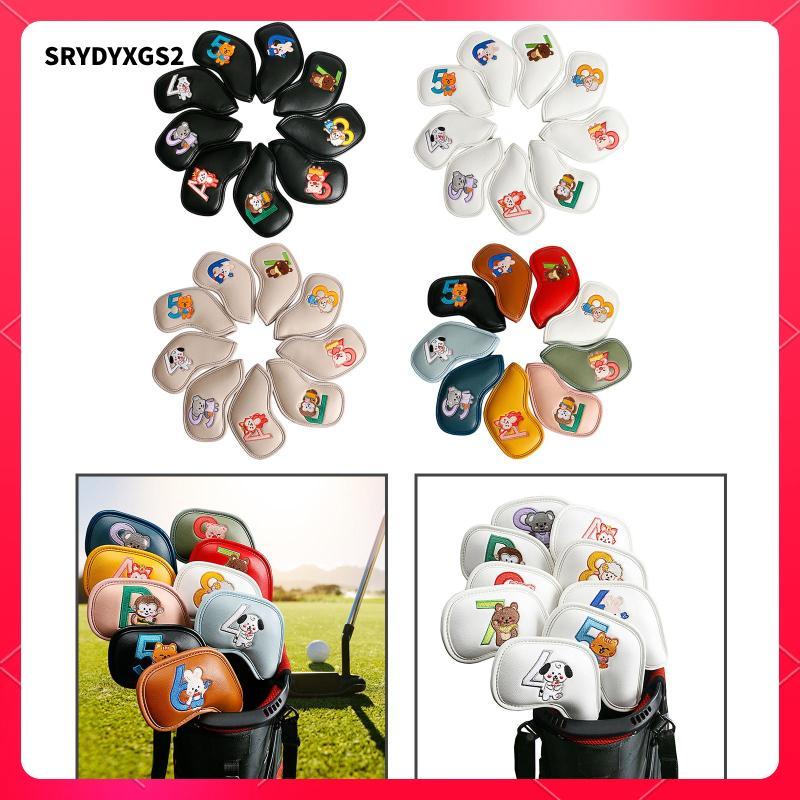 [Srydyxgs2] 9x Golf Iron Headcover Set Golf Club Head Cover Golf Cue Wedges Sleeve for Beginners