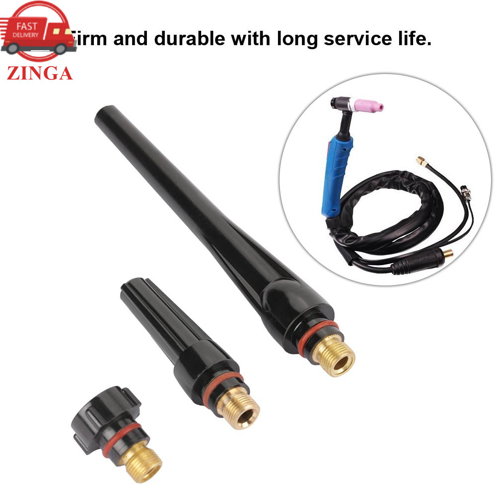 Zinga-th ไฟฉายเชื่อมด้านหลังหมวกทนทานสำหรับ WP 17 18 26 ทองแดงพลาสติกสีดำ 57Y02 57Y03 57Y04 15pcs ยา