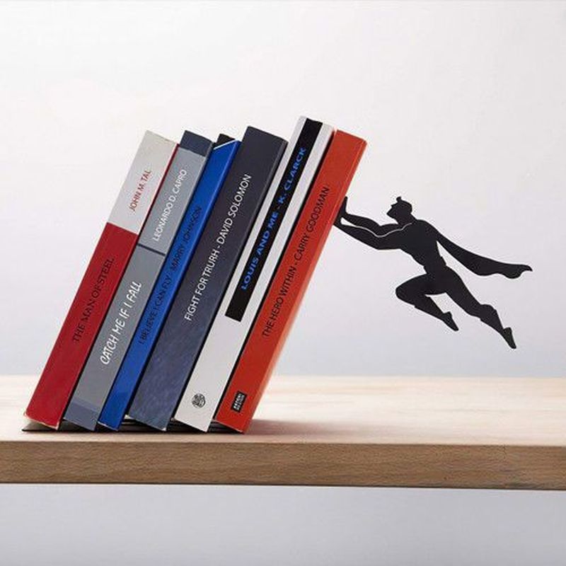 Israel ARTORI DESN Magnetic Superman Hero ชั้นวางหนังสือ Full Range Creative Bookend ชั้นวางหนังสือ 