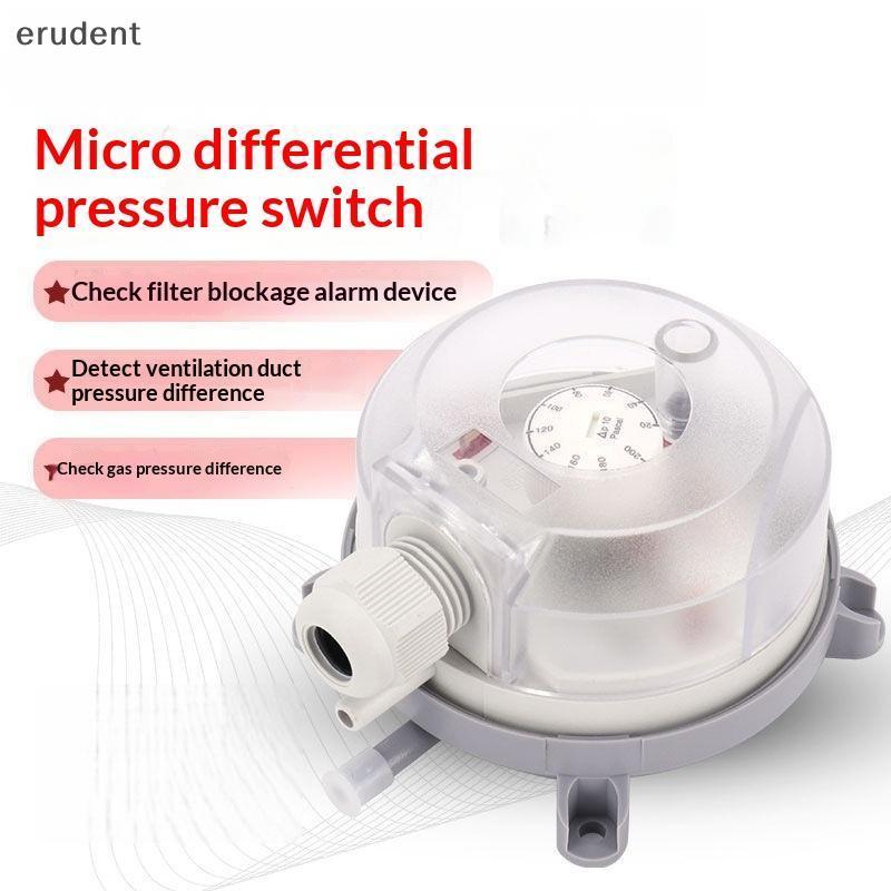Erudent ที่เชื่อถือได้และทนทาน 65 มม. SPDT Differential Pressure Switch สําหรับ Consistent HVAC Syst