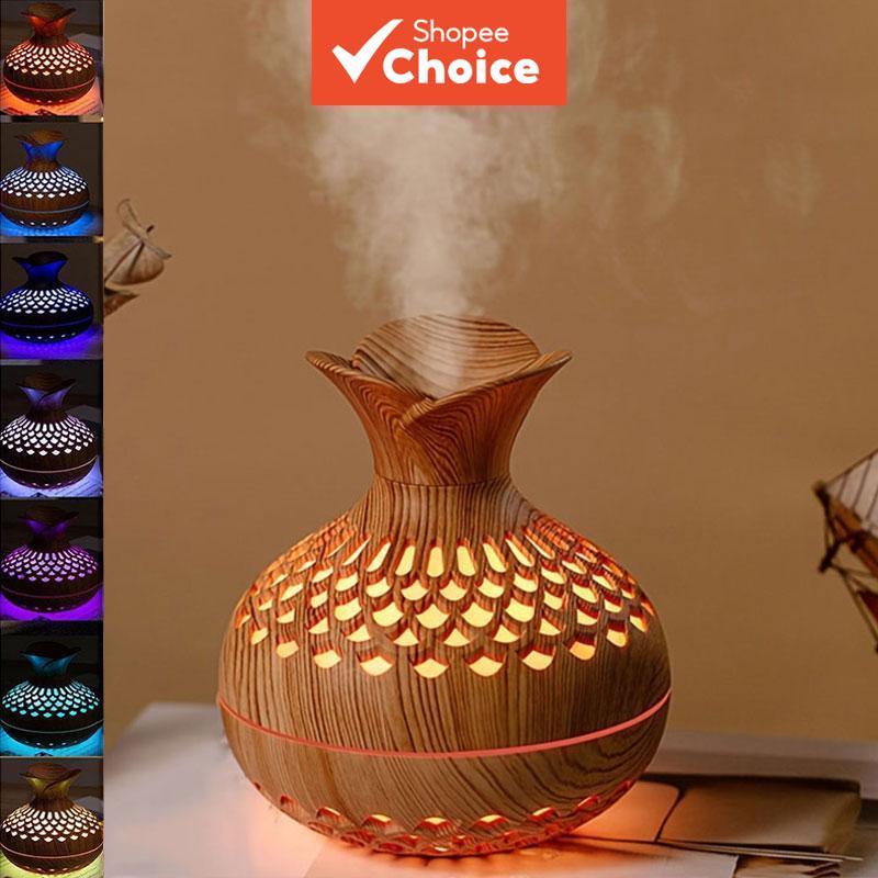 เครื่องทําความชื้นดีไซน์ดอกไม้ LED Rainbow Light Cool Mist Humidifier มอยเจอร์ไรเซอร์ลมที่เงียบสงบ USB Aroma Diffuser สําหรับโฮมออฟฟิศ