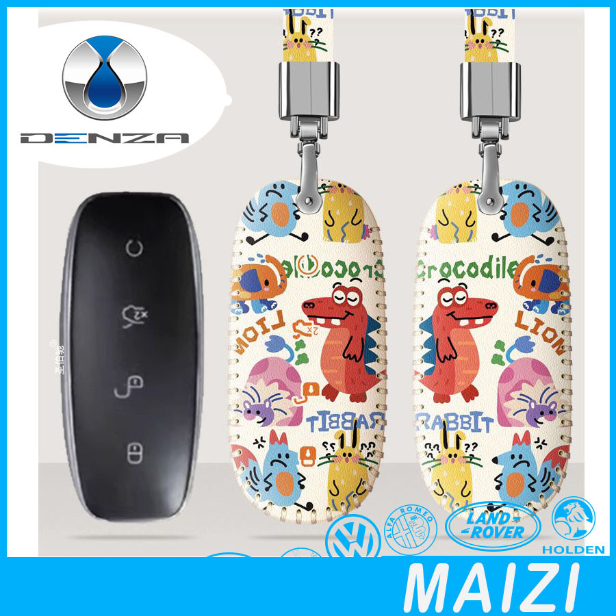 [READY]DENZA D9 Cartoon Key cover DENZA BYD DENZA EV Short hand rope Metal keychain XKOI