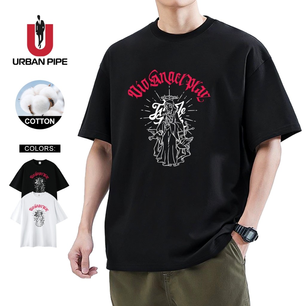 URBAN PIPE Fashion Printing Tshirt For Men 230g High Quality Cotton Unisex Oversized T-shirt YH14