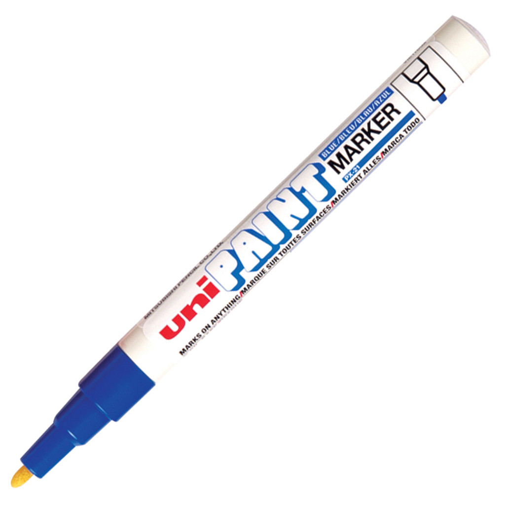 UNI ปากกาเพ้นท์ (Paint Marker) 0.8-1.2 มม. PX-21 หมึกสีน้ำเงิน