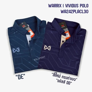 Warrix เสื้อโปโลวาริกซ์ วอริกซ์ Vividus แขนสั้น คอปก ใส่สบายไม่ต้องรีด WA-242PLACL30 ดำ/กรมท่า/ฟ้า
