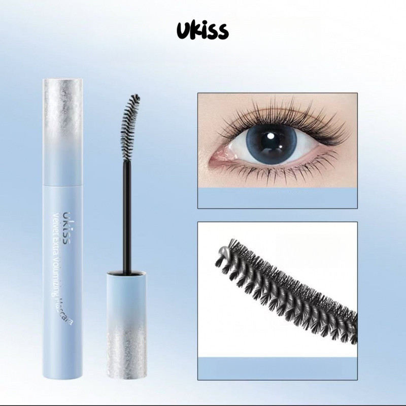 Ukiss Double Strength Eye Mascara No Smudgeging No Slouching Natural Waterproof Sweat Proof Fluffy V