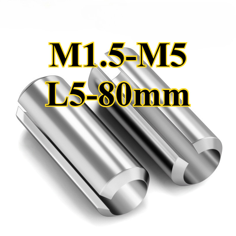 ปิ๊น ตะกุด ตะกรุด ผ่า สแตนเลส 304 ปิ้นหลอด/ Slotted Spring Pins พิน Dowel  A2-70 ตําแหน่ง Pin เปิด PIN ฤดูใบไม้ผลิ PIN M1.5/M2/M2.5/M3/M3.5/M4/M5 (YDD-LD-TH1)