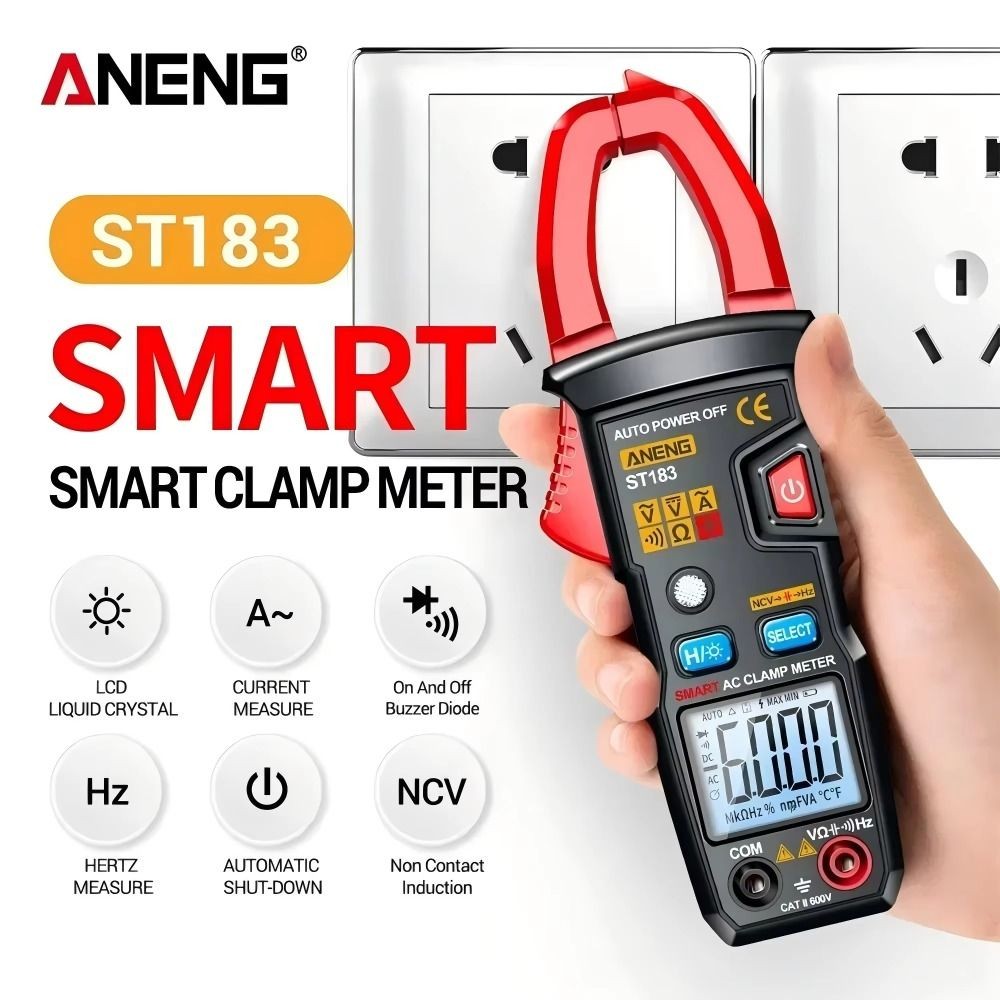 GORG Digital Clamp Meter, 6000 นับ DC/AC Tester มัลติมิเตอร์แบบดิจิตอล,มัลติฟังก์ชั่น Professional จอแสดงผล LED เครื่องทดสอบแรงดันไฟฟ้า - รูปที่ 6