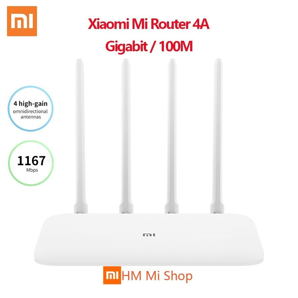 Xiao Router 4A Gigabit Edition 100M 1000M 2.4GHz 5GHz 128MB WiFi 4 เสาอากาศHT99 J2QU