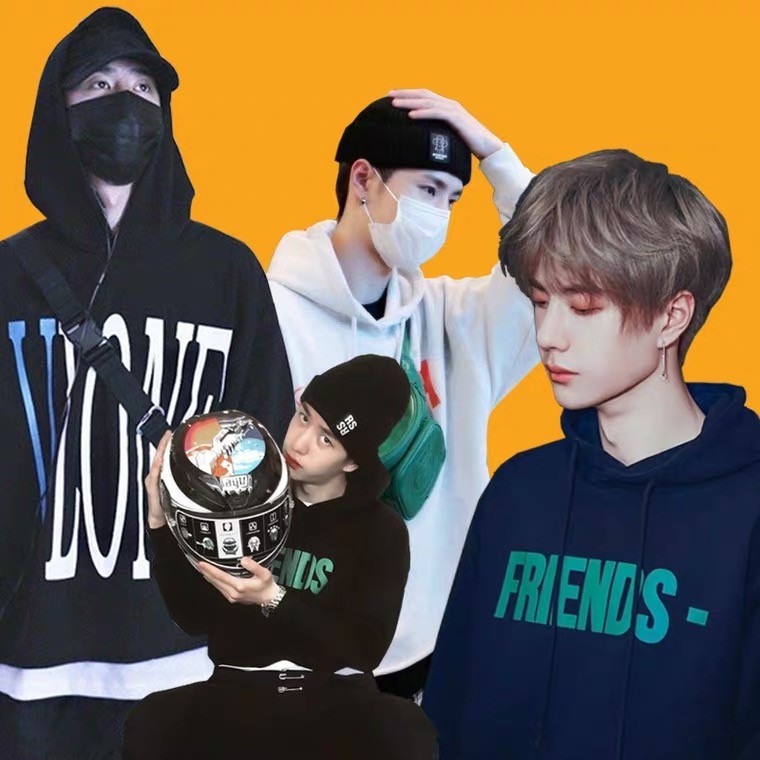Allen Vlone Hoodie เสื้อฮูดี้กันหนาวสำหรับผู้ชายและผู้หญิง สวมใส่ง่ายในฤดูหนาวและใบไม้ร่วง