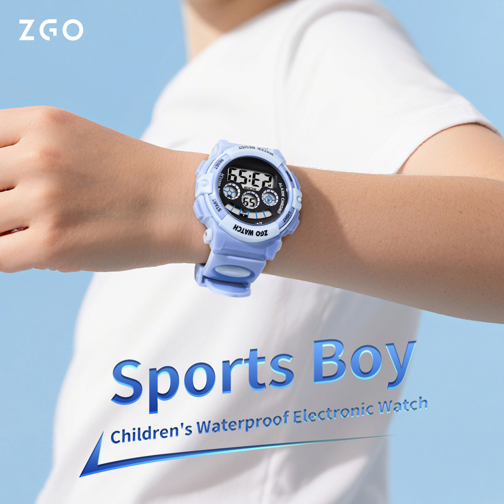 นาฬิกาดิจิตอล ZGO แบบกันน้ำ 50 เมตร กันกระแทก มีฟังก์ชั่นเตือน เหมาะทำของขวัญ