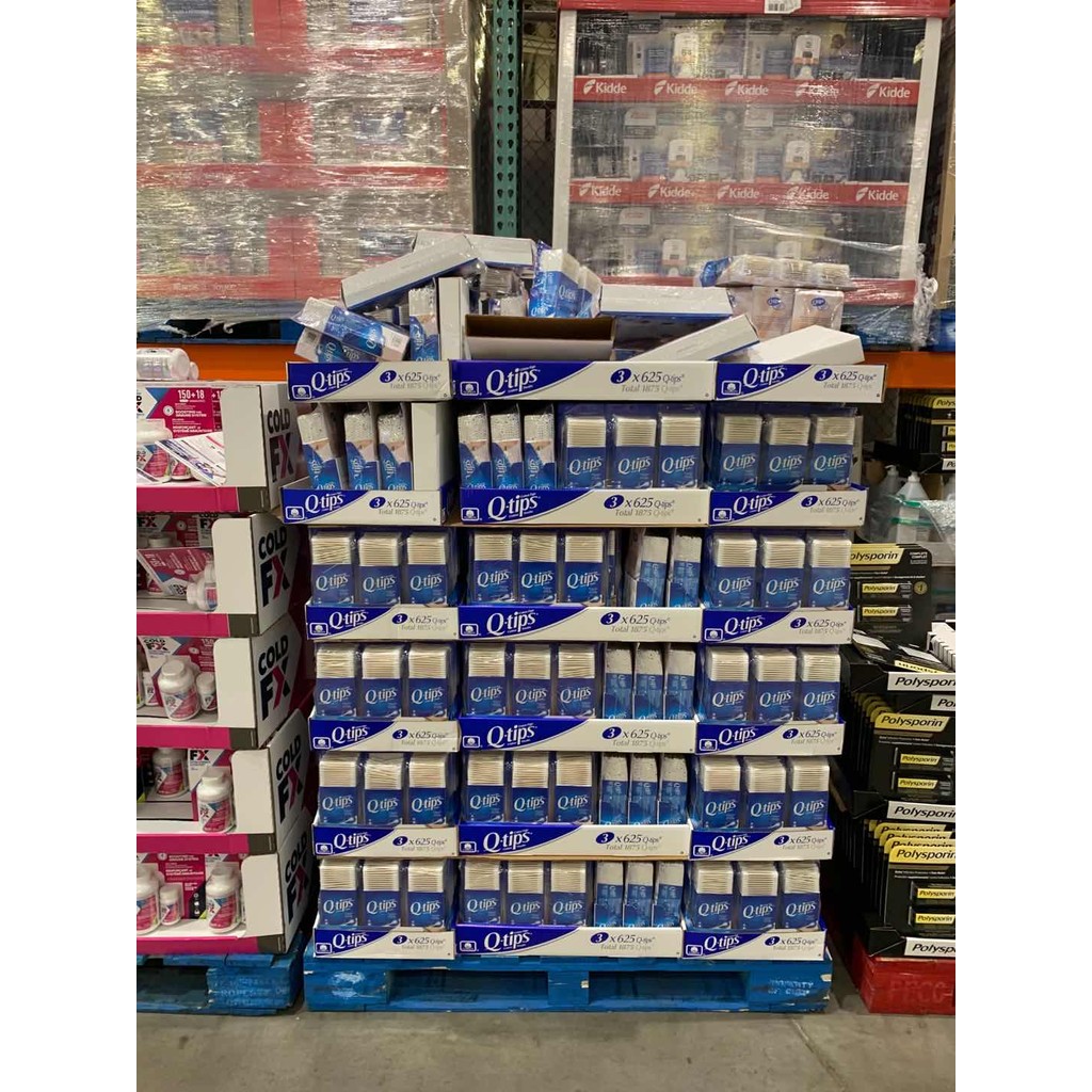 พร้อมสต็อก Canadian ของแท้ Q-tips สําลีปลอดภัยสําลีเสายังผ้าฝ้าย 100% 625 นับ