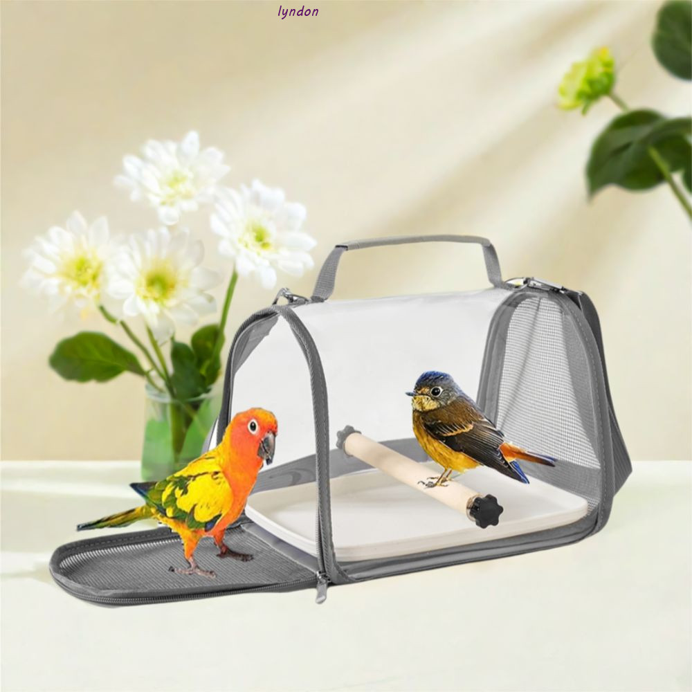 LYNDON Parrot Carrier Bag,Breathable Large Capacity Bird Travel Bag,ทนทานพับได้แบบพกพาพร้อมขาตั้งBir