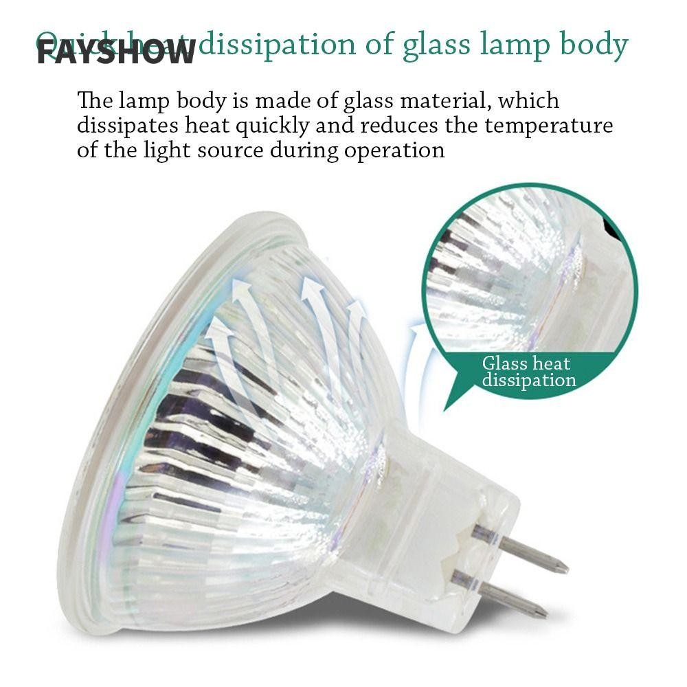 FAYSHOWTH หลอดไฟ LED Mini White Lamp Bi-Pin Base Spotlight Lamp