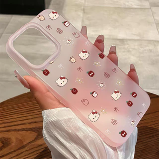 จัดส่งในพื้นที่ เคสมีน้ำค้างแข็งTPU รู้สึกดี มีสีสัน For IPhone16 15 14 13 11 7 8 plus Pro Promax X XR XSMAX DKMS216
