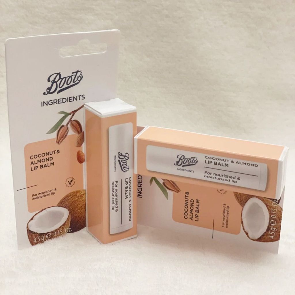 Ready Stock Thailand BOOTS Coconut Almond Milky Lip Balm Lip Balm Fresh Moisturizing 4.5g10155vk