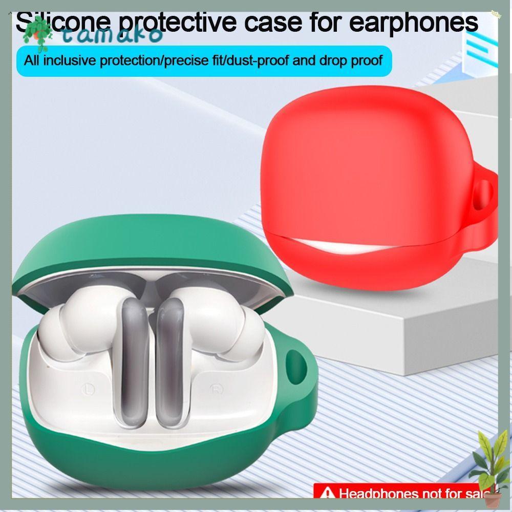 ฝาครอบหูฟัง TAMAKO, หูฟังซิลิโคนป้องกันการล่มสลาย, หลายสีพร้อมตัวป้องกันหูฟังกันฝุ่น Carabiner สําหร