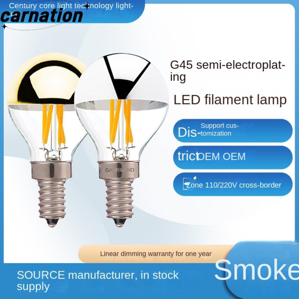 CARNATION หลอดไฟ LED, หลอดไฟคริสตัลกึ่งชุบ Warm White, 2023 E12/E14/E26/E27 4W 2200K 2700K หลอดไฟเที