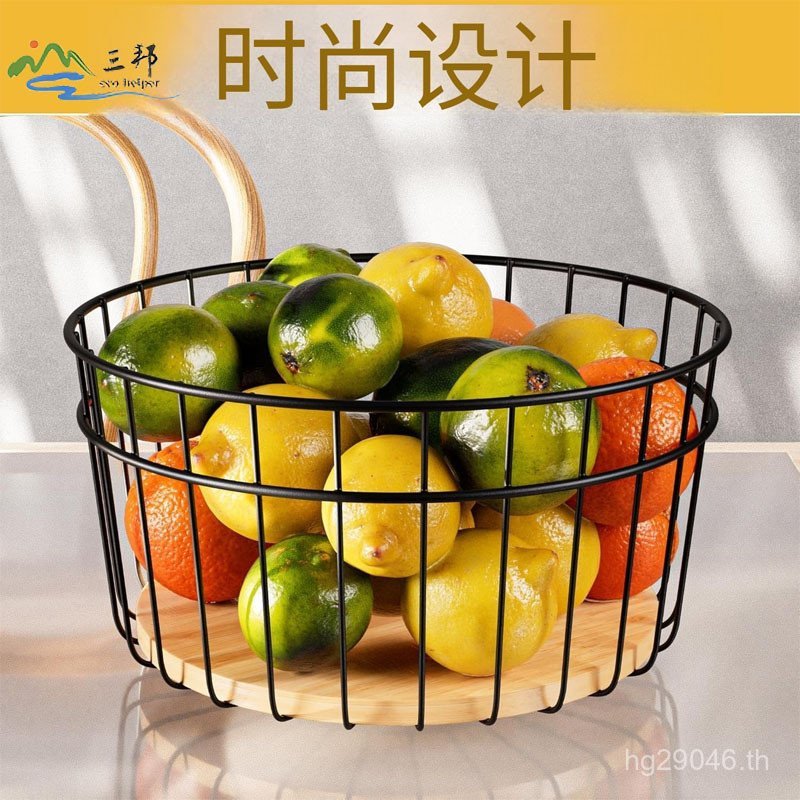 ชั้นวางผลไม้สร้างสรรค์ถาดผลไม้นอร์ดิกท่อระบายน้ําตะกร้าเก็บผลไม้ชั้นเก็บห้องครัวผักถาดขนาดใหญ่ในครัว