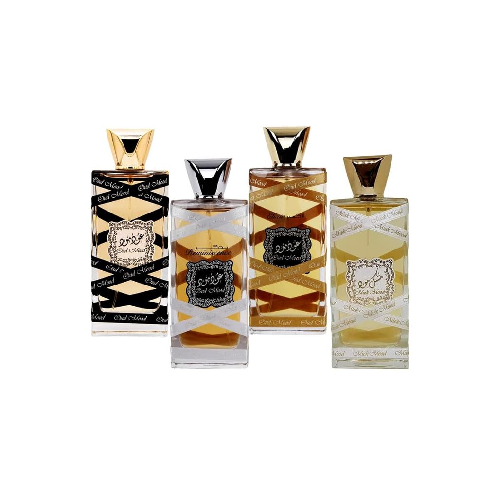 น้ําหอม Lattafa Oud Mood Elixir, Oud Mood Remicense & Musk Mood EDP-100ml(3.4oz) พร้อม