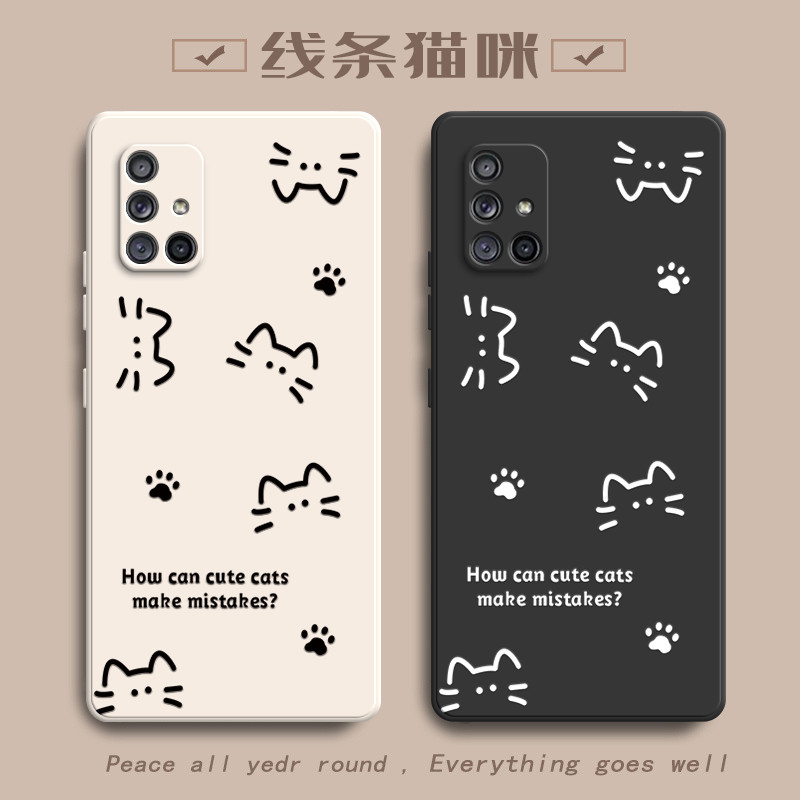 เหมาะสําหรับ SAMSUNG A71 เคสโทรศัพท์ 4G รุ่น GalaxyA71 ป้องกัน A714G กรณี SM One A715F สไตล์ใหม่ SMA