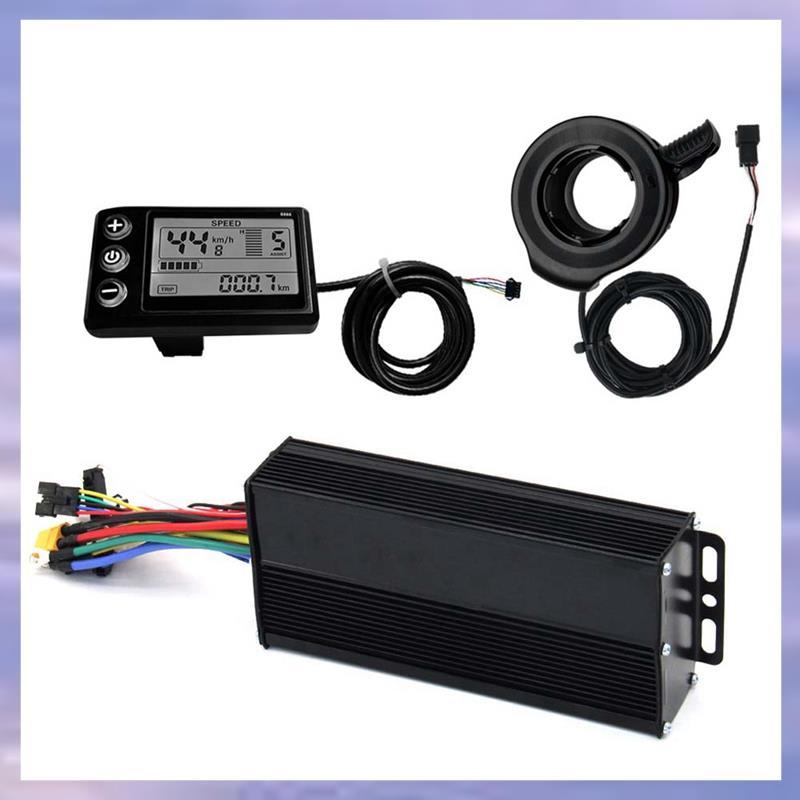 สามโหมด Ebike Sine Wave Controller 36V/48V/52V 40A พร้อม S866 จอแสดงผล LCD SM Connector สําหรับ 2000