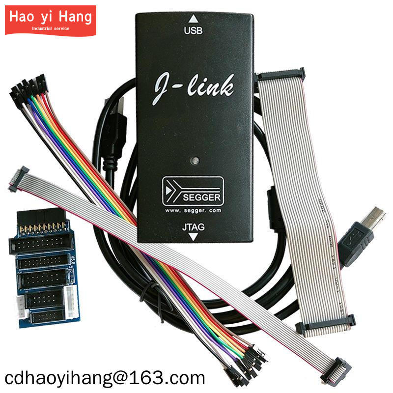 JLINK V8 V9 รุ่นความเร็วสูงเครื่องทดสอบโปรแกรมเมอร์จําลองอุปกรณ์ Downloader รุ่นใหม่ J-LINK V9