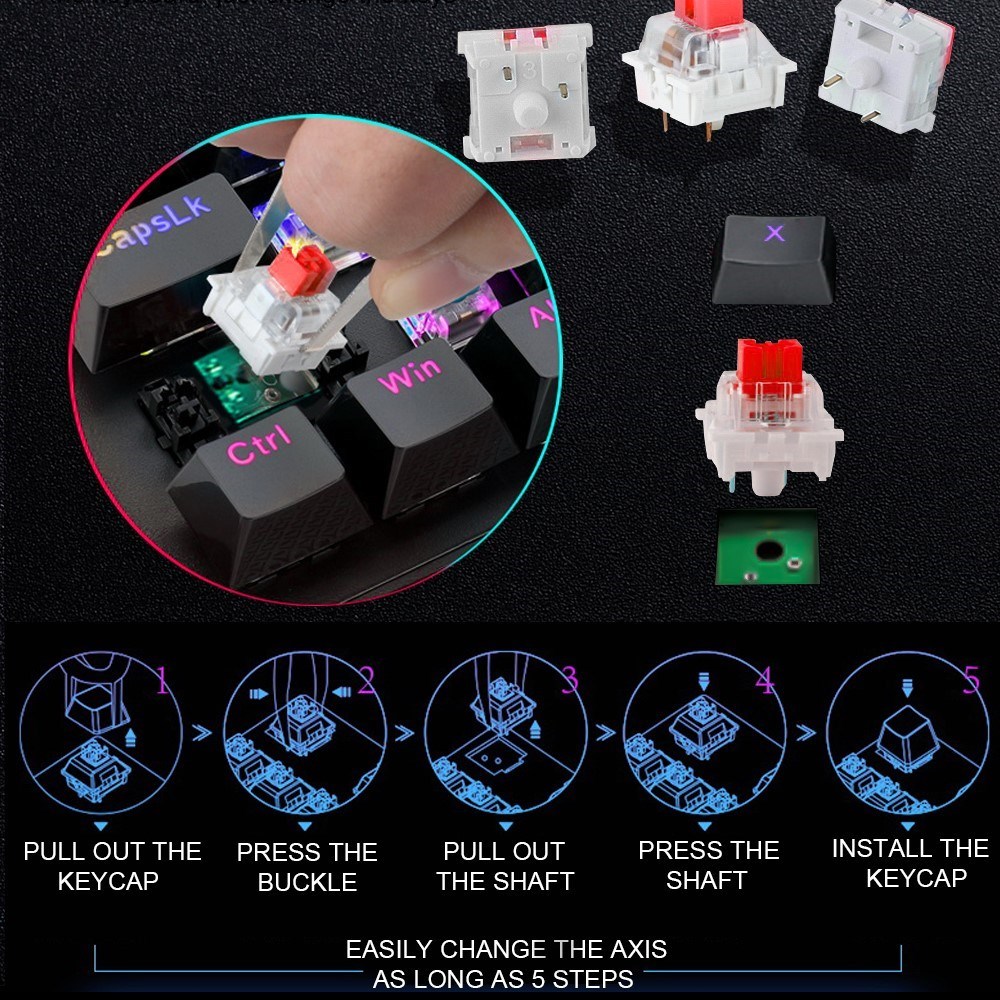 REDRAGON Fizz K617 RGB USB Mini Mechanical Gaming Keyboard R