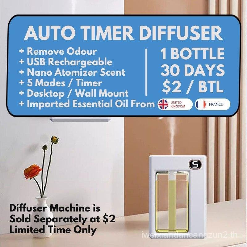 [Alchemist Scent] Automatic Aroma Diffuser Essential Oil Toilet Remove Odour Bedroom Office Car Humi