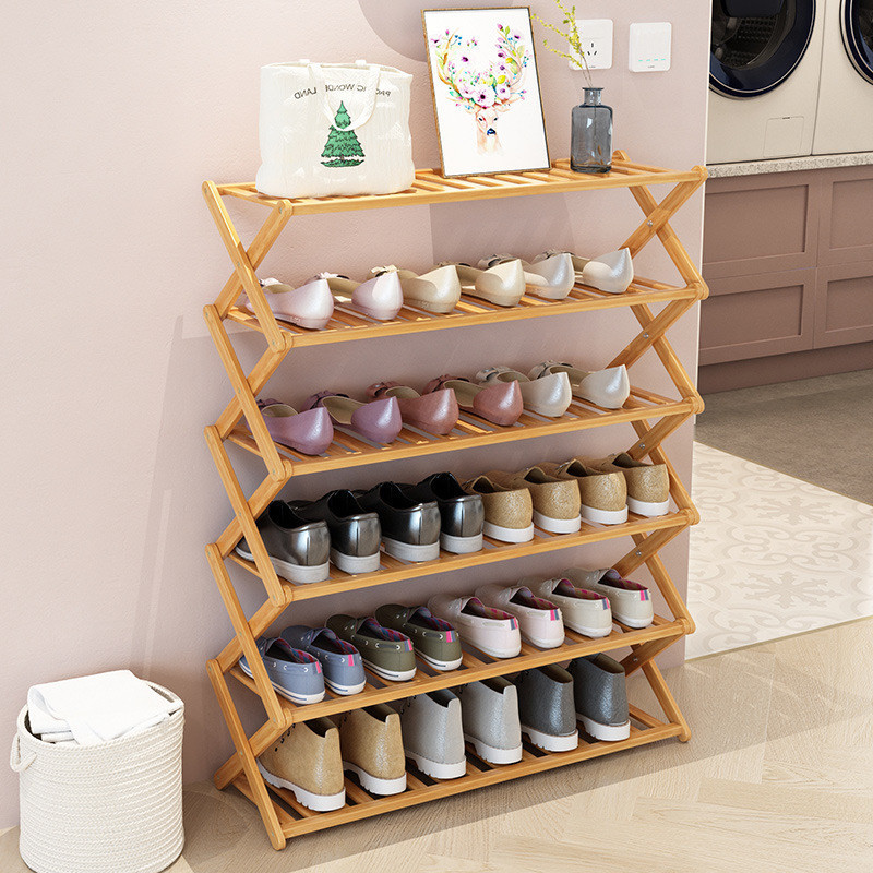 Sabai Shop 159 Alithai (พร้อมส่ง) shoes shelf ชั้นวางรองเท้า วัสดุไม้ไผ่ชั้นดี ดีไซต์สวย วางรองเท้าไ