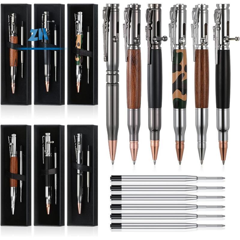 Bolt Action Ballpoint หมึกสีดําเติมและปากกาของขวัญกล่องสําหรับวันพ่อวันขอบคุณพระเจ้า Christmas Offic