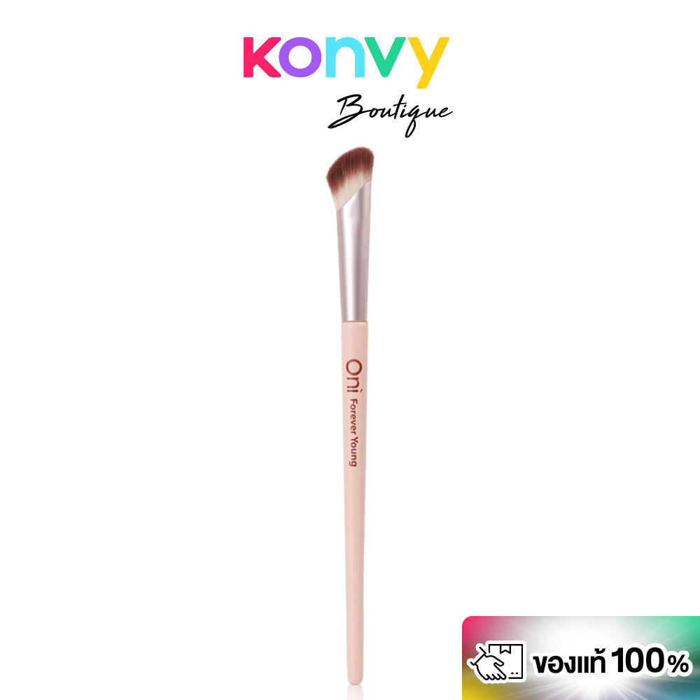 Oni Sickle Nose Shadow Brush #Sakura Pink แปรงเฉดดิ้งจมูกโอนิ สีชมพูซากุระ หัวตัดเฉียง ขนแปรงนุ่ม ไม่บาดผิว.