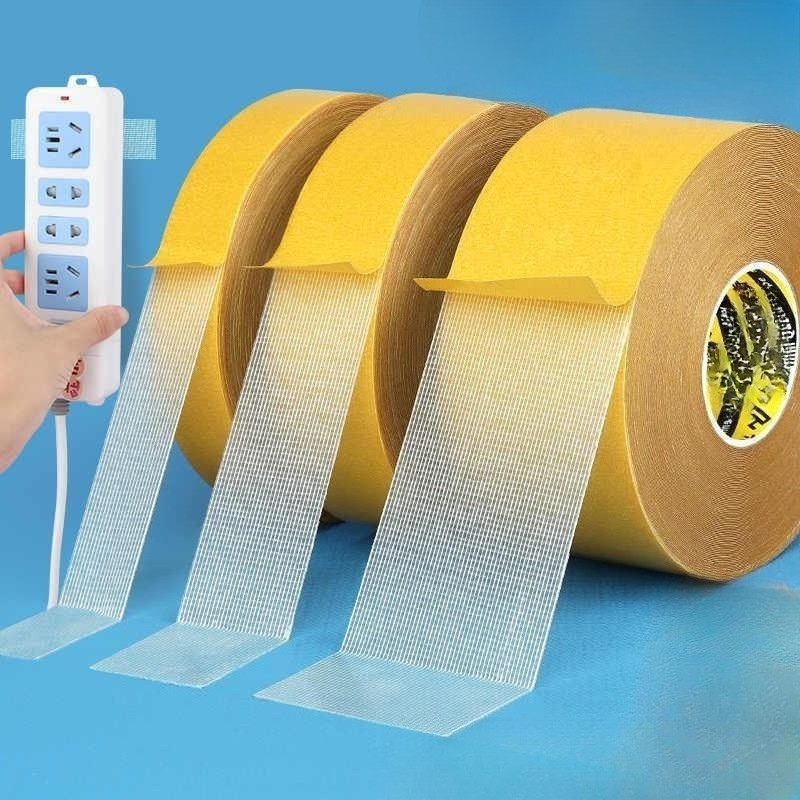 ตาข่าย Heavy duty Strong Sticky ทนทานท่อผ้า Multiable ที่ถอดออกได้เทปสองด้านท่อเทป