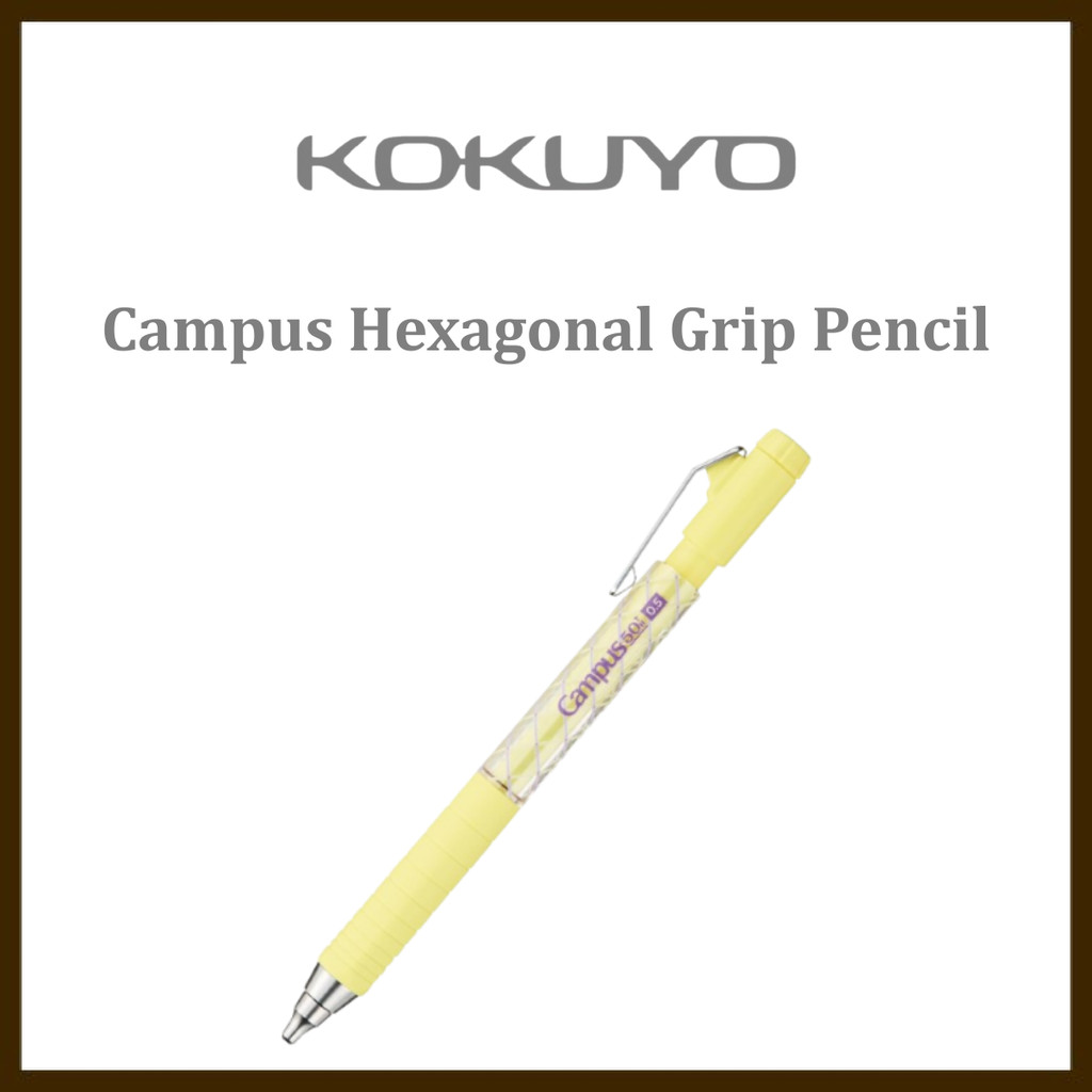 Kokuyo Campus Hexagonal Grip Easy-to-Hold Mechanical Pencil Limited Edition 50th Anniversary 0.5mm Y