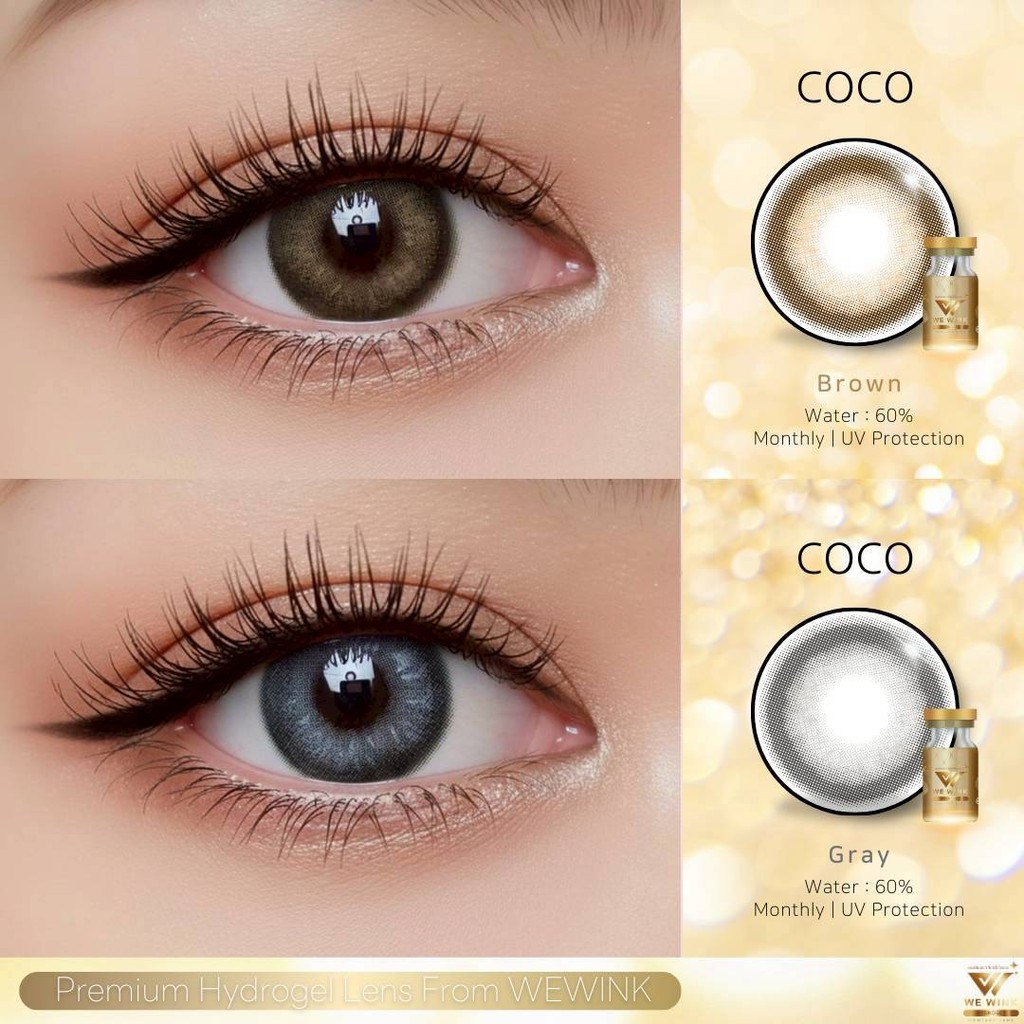 ✨ Coco (mini) : We Wink ค่าอมน้ำ 60% มินิ สายตาปกติ ถึง -6.50