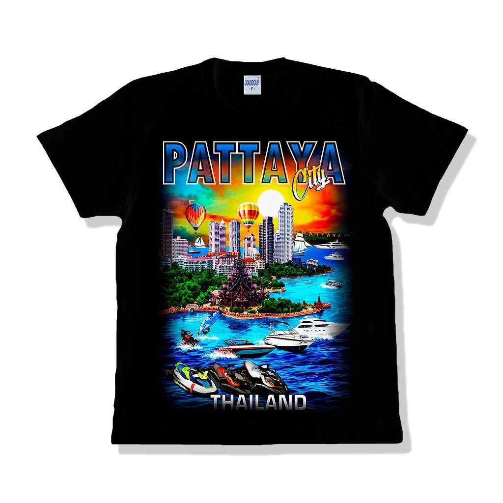 [100% Cotton] เสื้อยืดลายไทย ลายPATTAYA Souvenir Tshirt Thai Gift S-5XL เสื้อยืดพิมพ์ลาย ⭐พร้อมส่ง⭐