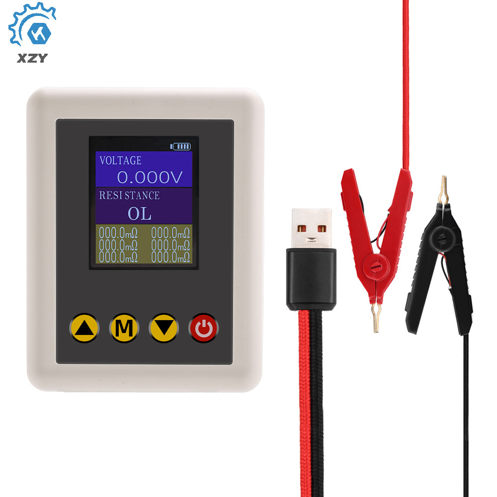 TS4520 DC5V 1.77 นิ้วจอแสดงผล TFT AC 4 สายแรงดันไฟฟ้าเครื่องทดสอบความต้านทานภายในประเภท A USB ถึง Ke