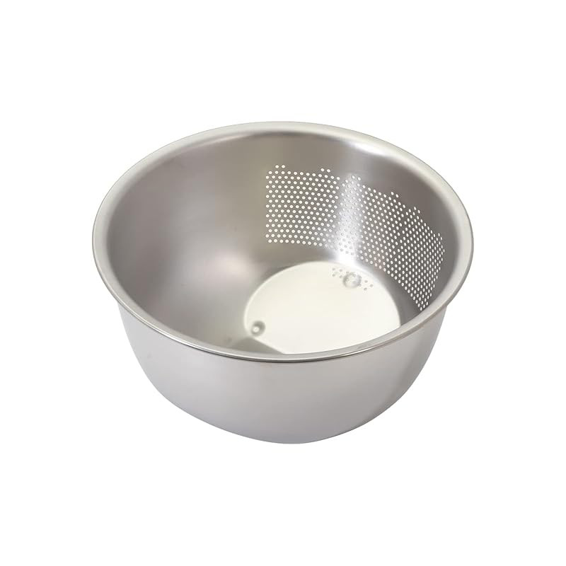 Pearl Metal Rice Washing Bowl Strainer Drain 3-WAY Dishwasher Safe 18-8 Stainless Steel Made in Japa