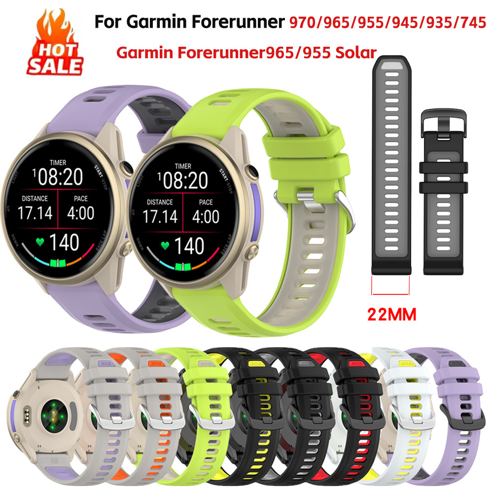 22มม.สายนาฬิกาสําหรับผู้เบิกทาง การ์มิน 970 965 955 945 935 745สายรัดข้อมือสําหรับผู้เบิกทาง 965/955