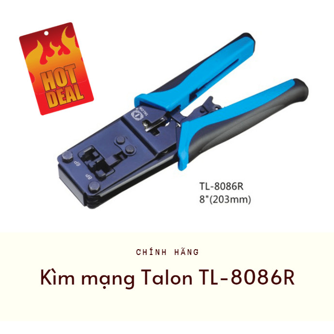 Talon 8086 คีมเครือข่าย กด RJ11- RJ 12- RJ45