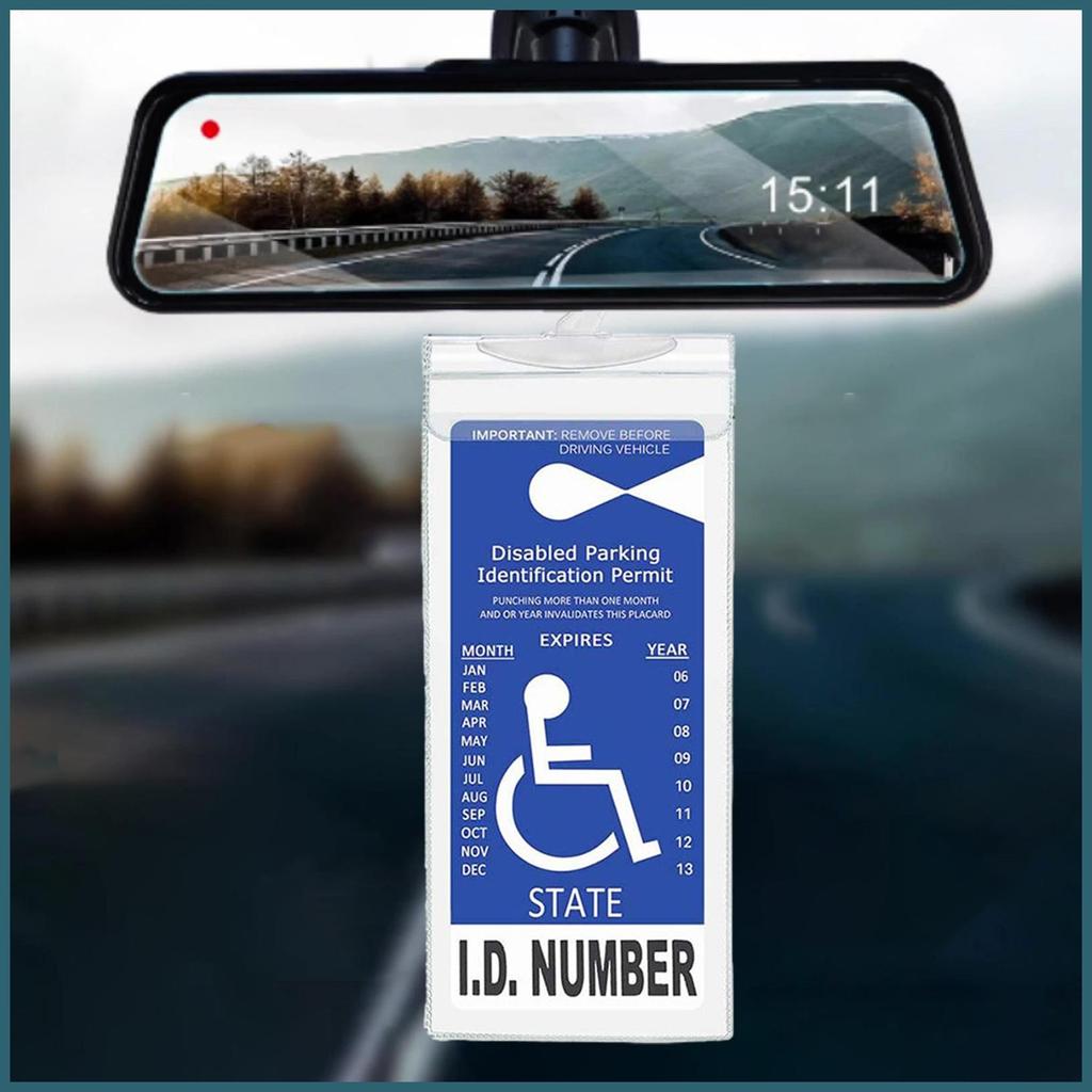 Handicap Placard สําหรับ Auto Handicap Placard Protector ป้ายจอดรถผู้ถือฝาครอบป้องกันแท็ก Protector 